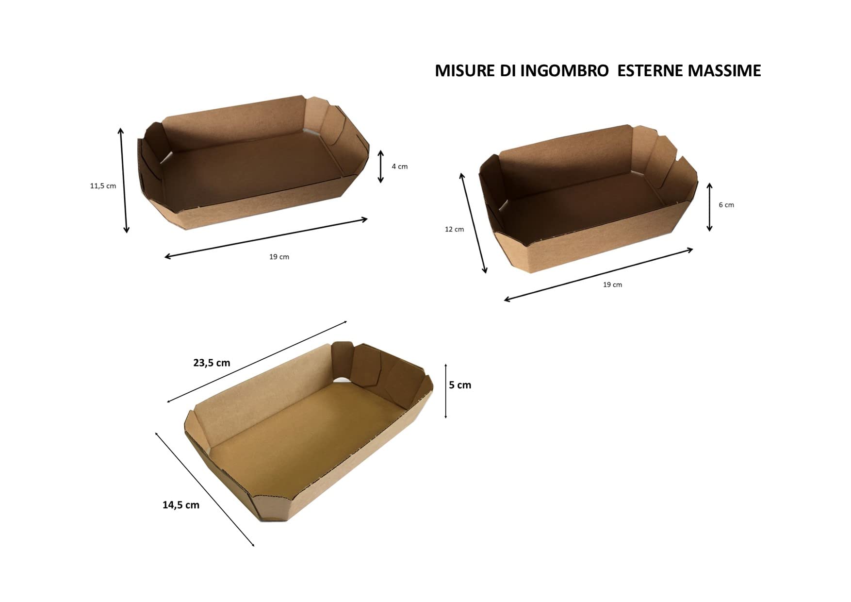 SET 30 Cestini Porta Regalo In Cartone Kraft + 250g Paglia In Legno - 3 Modelli Per Bomboniere E Packaging Natalizio - 2