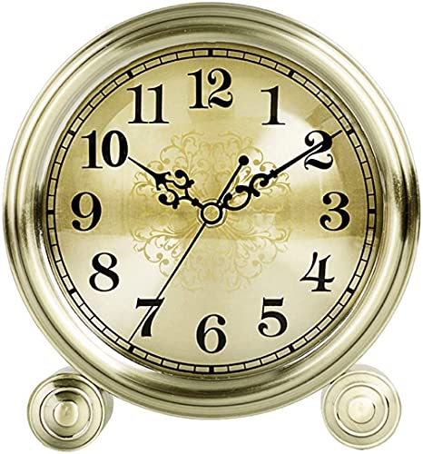 ZHZXBDGQ Orologi da tavolo silenziosi, in ottone, orologi da mensola personalità, decorazione moderna per la casa, per soggiorno, camino, ufficio, cucina, orologio da tavolo