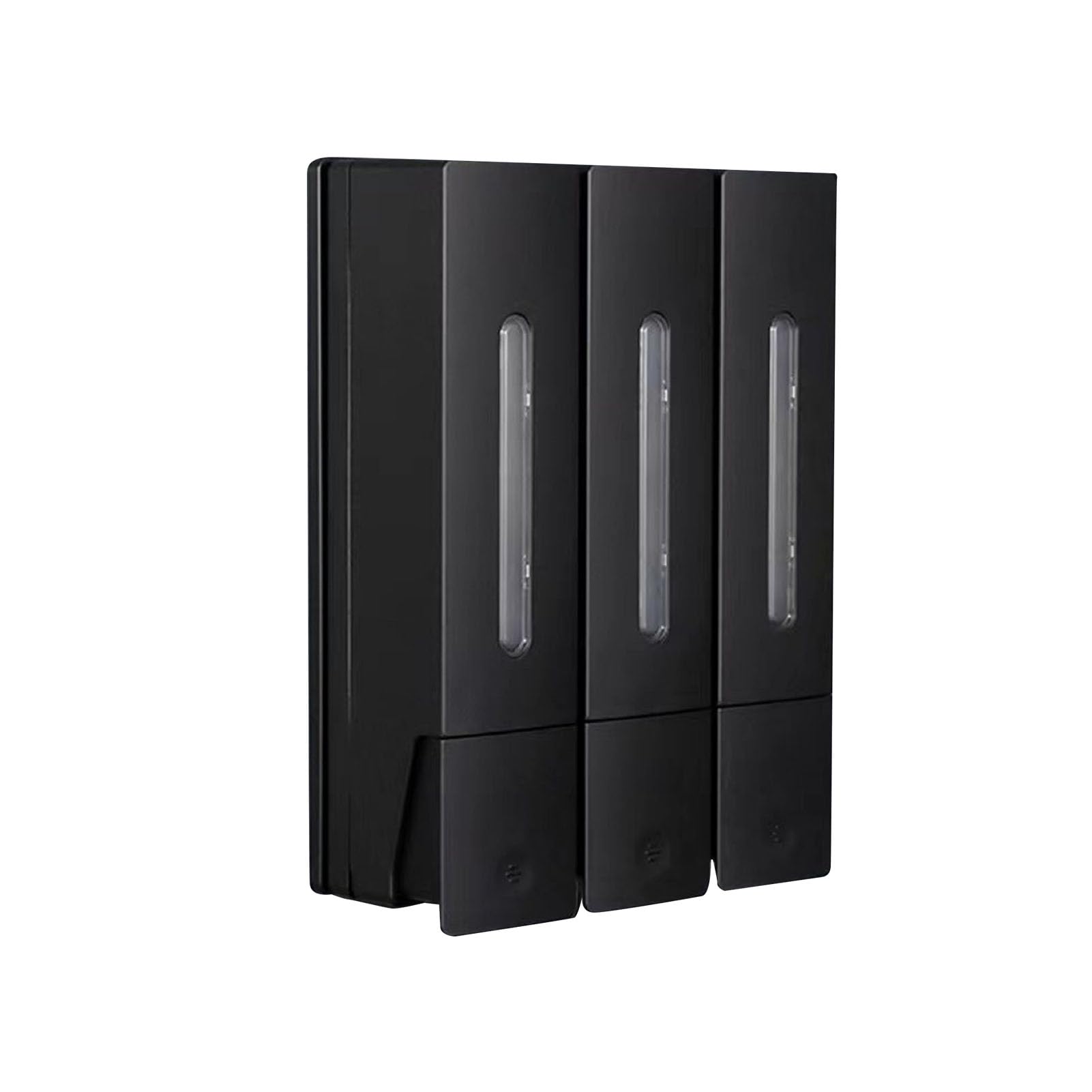Omabeta Dispenser di Sapone per Doccia Efficiente Shampoo e Balsamo per Lavaggio del Corpo per Bagno di Hotel, 1200 Ml 3 Camere (Nera)