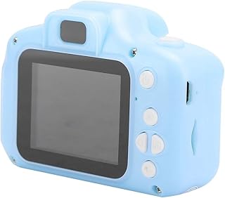 Câmera infantil mini câmera infantil câmera de vídeo digital com tela colorida TFT de 2 polegadas, câmera de brinquedo estilo desenho animado para tirar fotos, gravar vídeos e fotos DIY (azul)