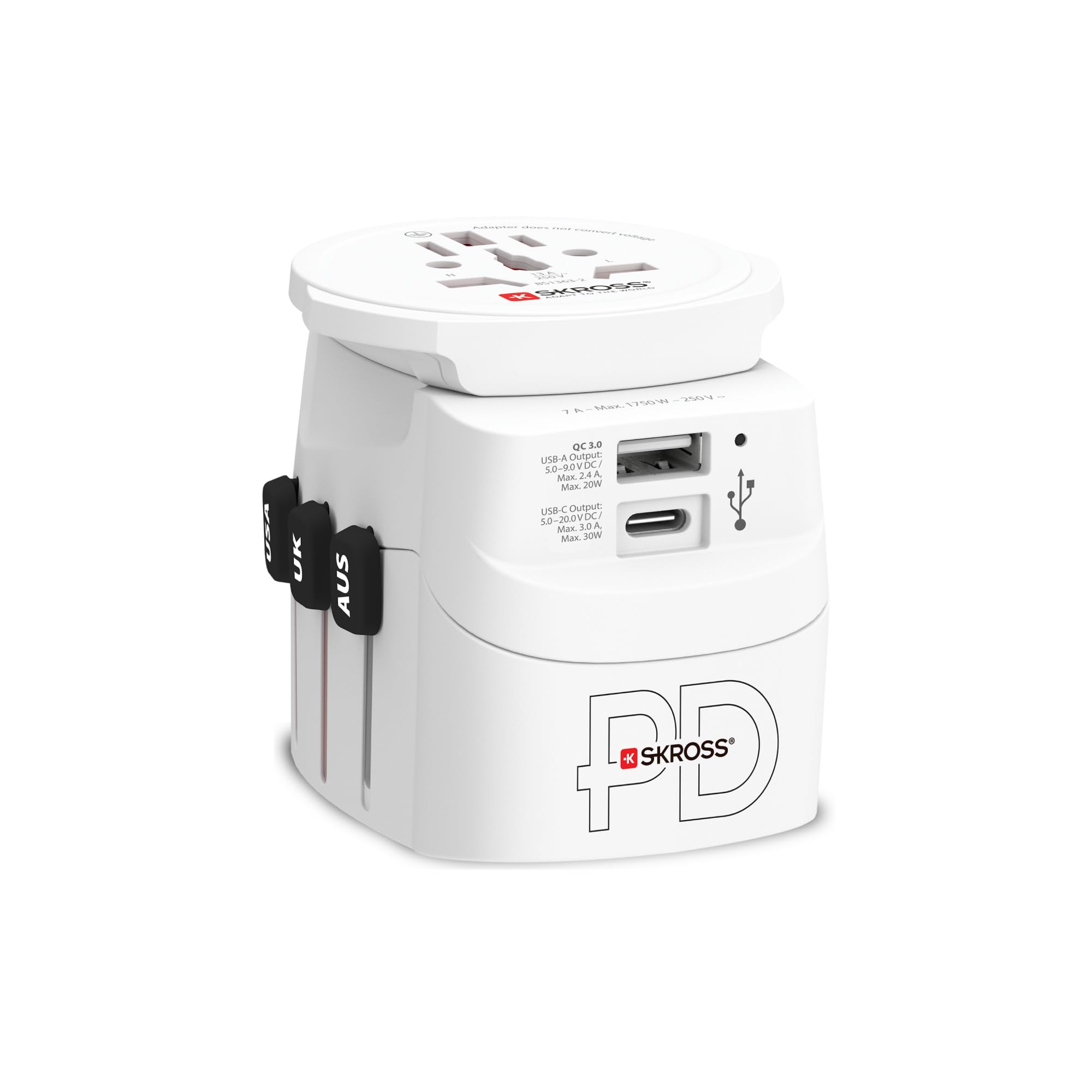 Skross AC30PD - Caricabatterie da viaggio PRO Light USB
