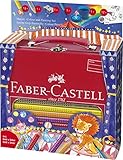 mit Wasserbecher und Pinsel Faber-Castell A.W. 201352 - Malset Jumbo Grip Zirkus im Metall-Koffer