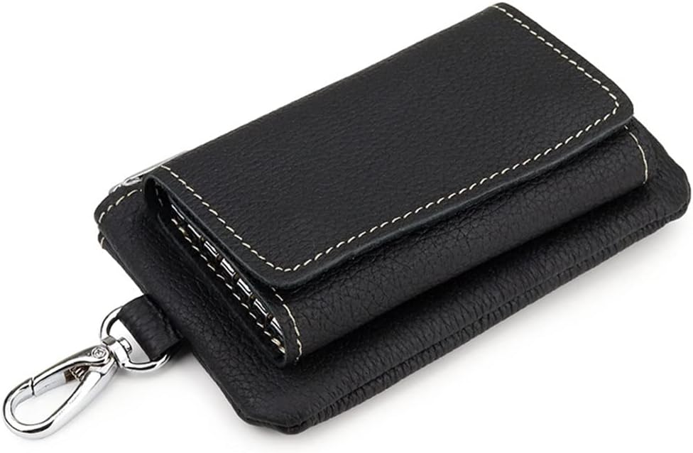 HBJWOV Large Capacity Men's And Women's Key Case Leather Coin Purse All-in- Bag Card(D)
