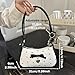 Imagen de KASESSS Bolso Bandolera Mujer Niña Dulce Bolso de Hombro Mujer con Patrón de Lazo Bolso de Mano de Mujer Y2k Moda Bolsos de Hombro Elegante Bolsos Blanco para Mujeres Niña para Compras Viaje