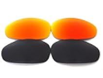 Galaxy Replacement lenses For Oakley Juliet Polarized Black&Red Color 2 Pairs
