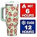 Pioneer Woman Tumbler with Handle and Lid, 30oz Boho Floral Double Wall Vacuum Insulated Tumbler, Gift for Women