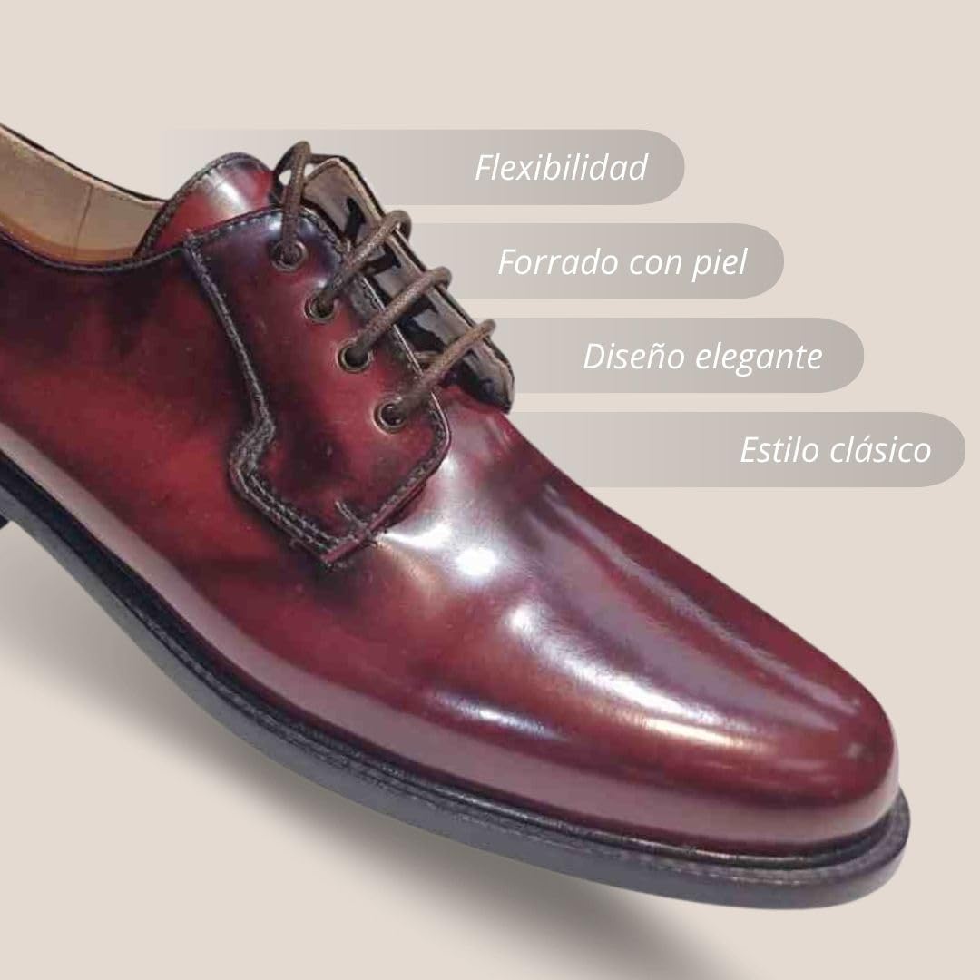 Zapatos de Vestir Piel Hombre, Elegantes Traje y Eventos, Zapatos Clásicos con Cordones