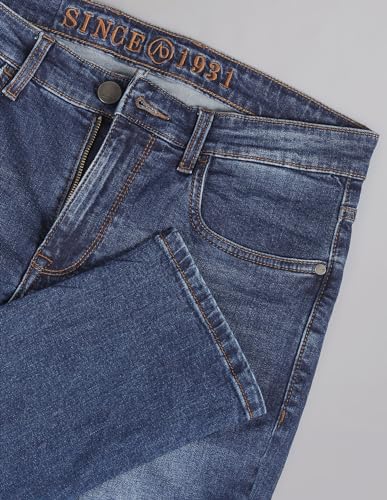Image of Arvind AD Mid Rise Blue Skinny Fit Jeans