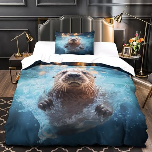 Housse de couette lit simple Walrus pour chambre d'enfant et studio d'étudiant - 3