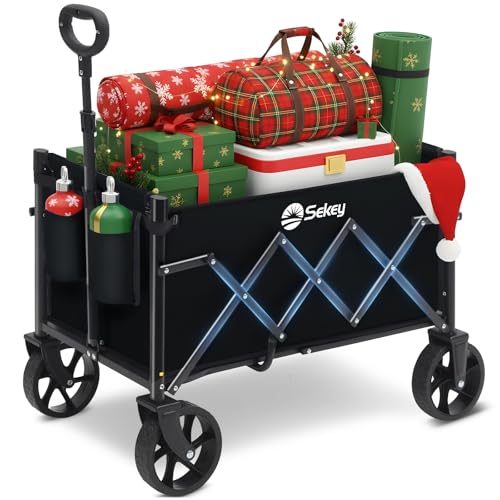 Sekey Carrello pieghevole 70Litri 80KG Portata Leggero e Compatto per Spesa Campeggi，Manico...