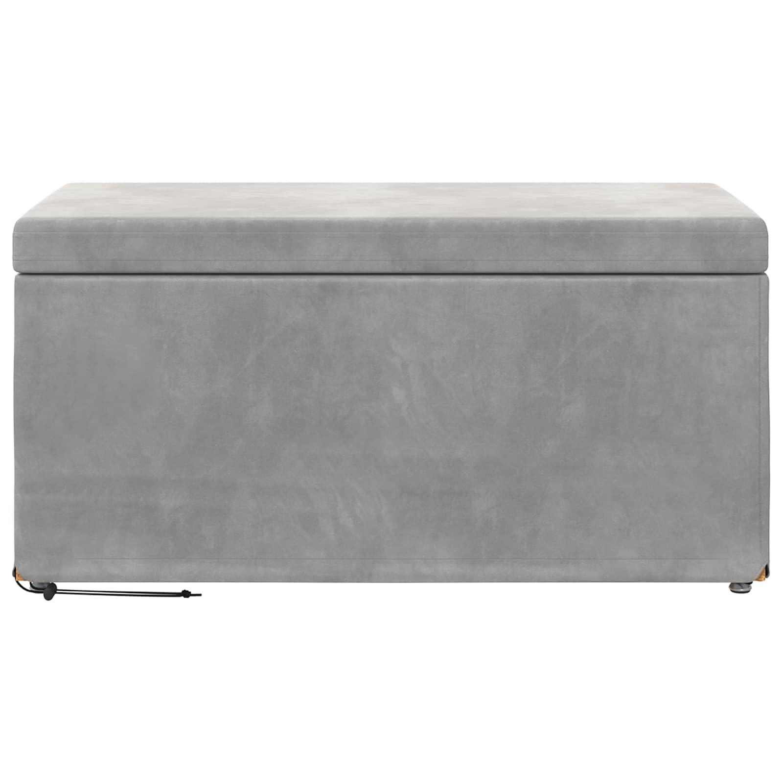 vidaXL Halka Jasnoszary 81 x 41 x 40 cm Welur i drewno inżynieryjne, Nowoczesny, trwały, kompaktowy stołek do kuchni, stylowy design, wygodne siedzenie, minimalistyczne meble