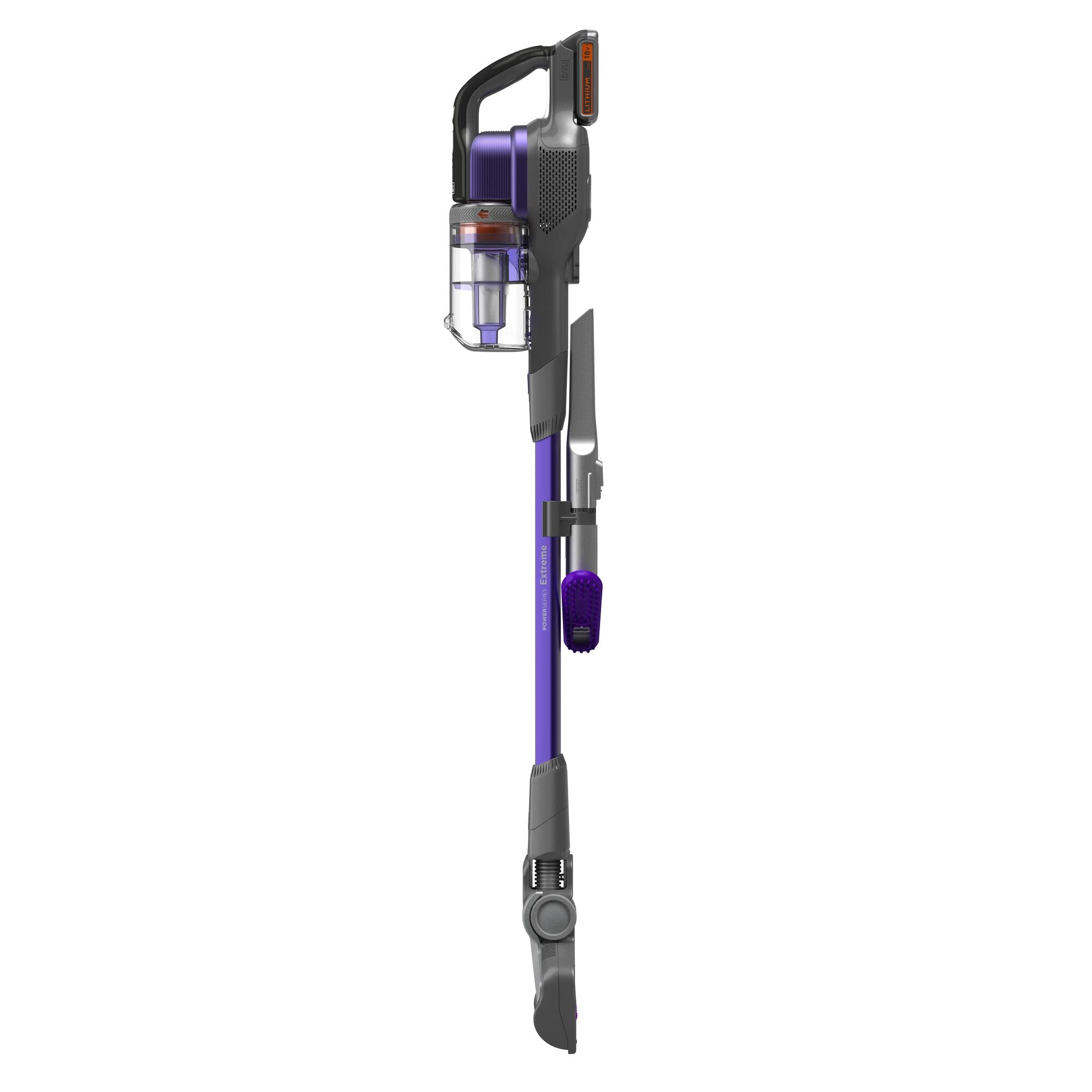 Black+Decker BDPSE1815P Aspirador de Escoba sin Cable Power Series Extreme 18V con Batería Litio 1.5Ah Especial Mascotas