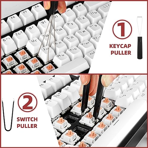 Image of RUNJRX Keyboard Lube Kit JRX 205G0 0.53oz /15g for Mechanical Keyboard Switch Lube, Keyboard Removal Tool with Keycap Puller,Switch Puller,Tweezers(6 Pcs)