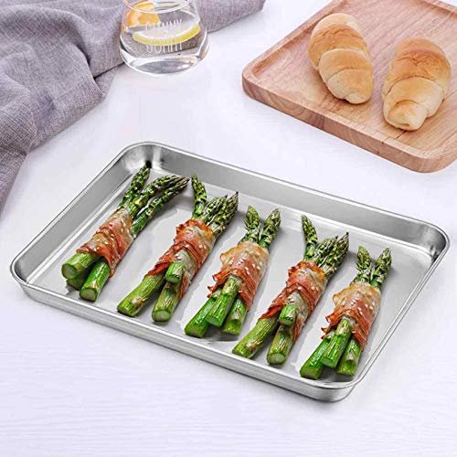 image for TeamFar Toaster Oven Tray and Rack Set, 9.3’’ x 7’’ x 1’’,