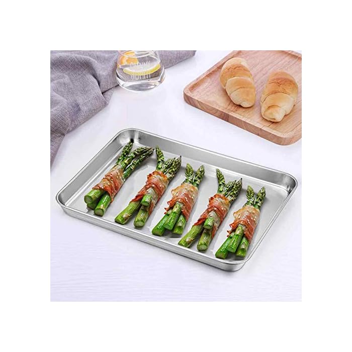 Buy TeamFar Toaster Oven Pan with Rack Set (2 Pans + 2 Racks), 9’’ x 7