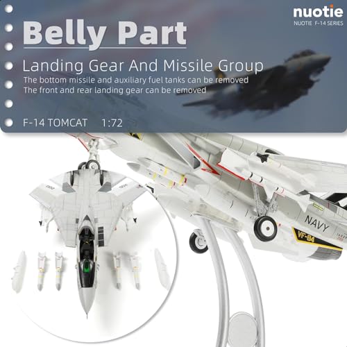 NUOTIE 1/72 F-14 Tomcat VF-84 Jolly Rogers & 1/400 Antonov AN-225 Mriya Diecast Model Collection or Gift