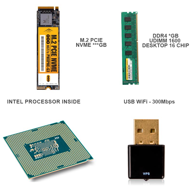 Image of Reliance RDU500 Ultra Mini Tower Desktop CPU Black Windows 11 Pro (Eval) (CORE I5-8TH GEN / 8GB RAM / 512 GB SSD)