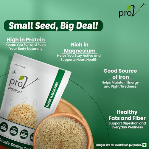 Image of ProV Premium Watermelon Seeds | Whole Natural | Rich in Protein, Iron, Magnesium & Healthy Fats | Boosts Energy & Supports Heart Health | Crunchy Snack | 250g