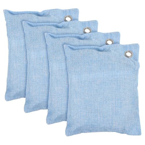 SEWOART 4 Piezas Bolsas de Activado de Bambú para Purificación de Aire Neutralizador de Olores para Hogar Coche y Armarios Absorbentes de Diseño Compacto Azul
