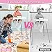 Basumee Splat Mat High Chair Mat Waterproof Baby Play Splat Mat for Under High Chair Food Catcher Highchair Mat for Floor Non Slip Bottom, Brown Rainbow, 46x42 Inches