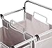 Amazon Basics 3-Bag Rectangular Laundry Bag Hamper Sorter Basket, Gray