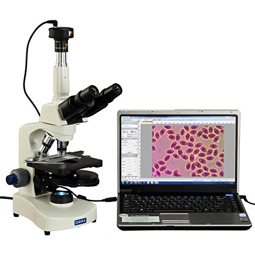 OMAX 40X-2000X Trinocular Phase Contrast Compound Microscope with Plan Turret Phase Contrast Kit and 9.0MP USB Camera