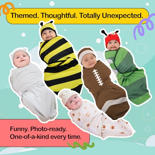Image of Cuddle Club Newborn Swaddle Gift Set - Includes Swaddle Blanket, Hat & Crib Sheet in Fun Styles - For Baby Boys & Girls