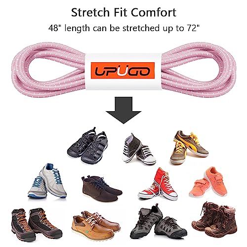 Image of UpUGo Elastic Shoe Laces, No Tie Shoe Laces Tieless for Kids, Adults, Elderly, One Size Fit All