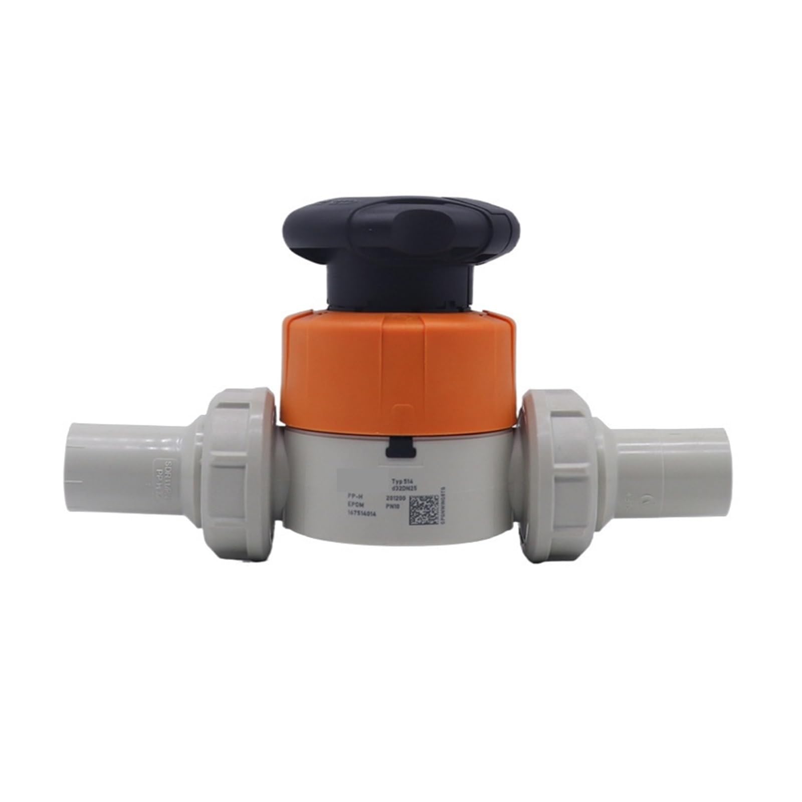 Vanne à membrane type T soudure bout à bout EPDM DN40 50mm pour tuyauterie industrielle