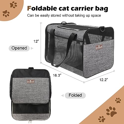 HiCaptain Bolsa De Transporte Para Gatos, Transportadora Leve E Macia Para Gatos Com Janela De Malha