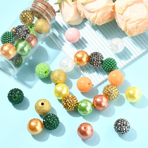 Perles en acrylique 20 mm légères et résistantes pour fabriquer des boucles d'oreilles volumineuses
