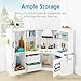 Best Choice Products Pretend Play Corner Kitchen, Ultimate Interactive Wooden Kids Playset w/Lights & Sounds, Ice Maker, Hood - Espresso