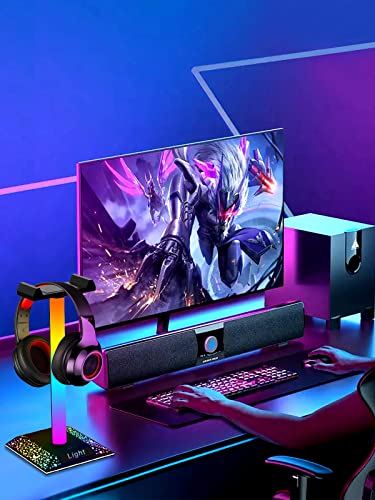 Kantutoe Rgb Gaming Headphone Stand Light With Usb Port Rgb Gaming Stand Light For Desktop Pc Gaming Headset Accessories, Best Gift For Husband, Kids, Boyfriend #TOP6