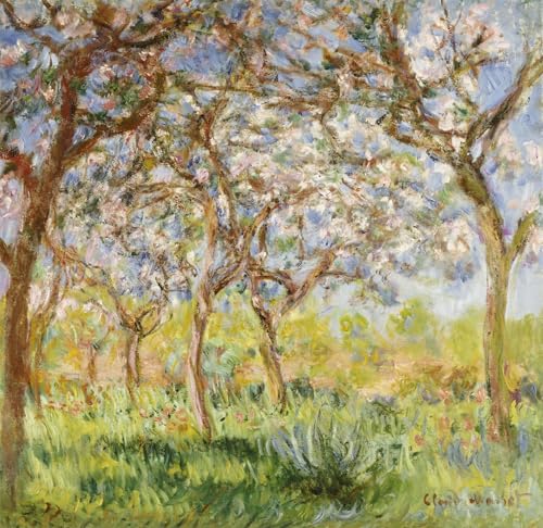 Impression Le Printemps à Giverny de Claude Monet - Toile Graffiti d'Art Mural
