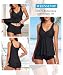 wihnsinop Tankini Damen Bauchweg Badeanzug Push Up Oberteil mit Badeshorts Bademode Set Zweiteiler Sommer Drucken Badeanzüge für Damen Strand Ferien Freizeit