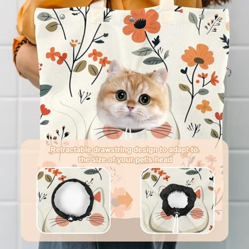 Bolsa de lona transpirable para el transporte seguro de gatos 4