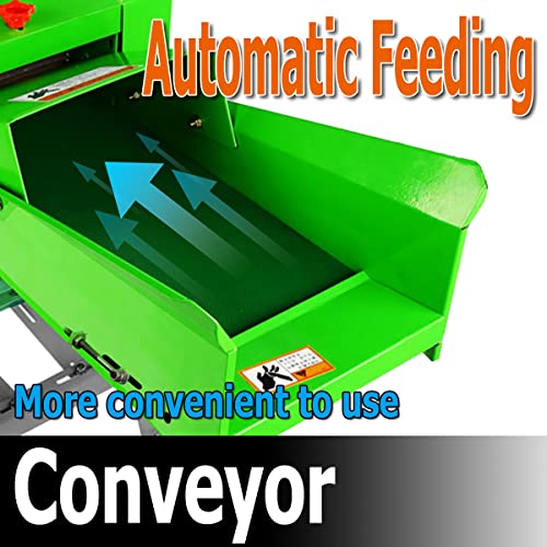 Image of TXMACHINE Lawn Mowers 800kg /h hay Cutter Machine Electric hay Cutter Silage Machine Grass Cutter for Chaff,Corn Straw,Grass,Wheat Straw with Miniature Circuit Breaker (110V /50HZ)