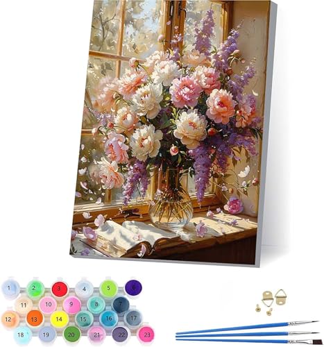 G  yCgoCio[ { DIY Paint by Numbers LbghG h G fW^G uVƃANG̋ l̂߂̃NGCeBuȎ z[ ItBX Mtg 100x130cm t[t 4-