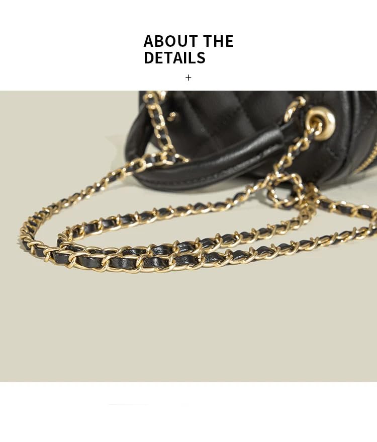 Women's Quilted Square Pocket Fashion Mini Zipper Closure Handbag Cute Top Small Handle Purse4