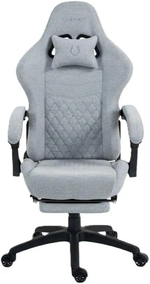 Cadeira Gamer Husky Tempest 700, Até 145kg, Almofadas, Reclinável 150º, Tecido, Descanso para Pés, Cinza - HCG700CZT