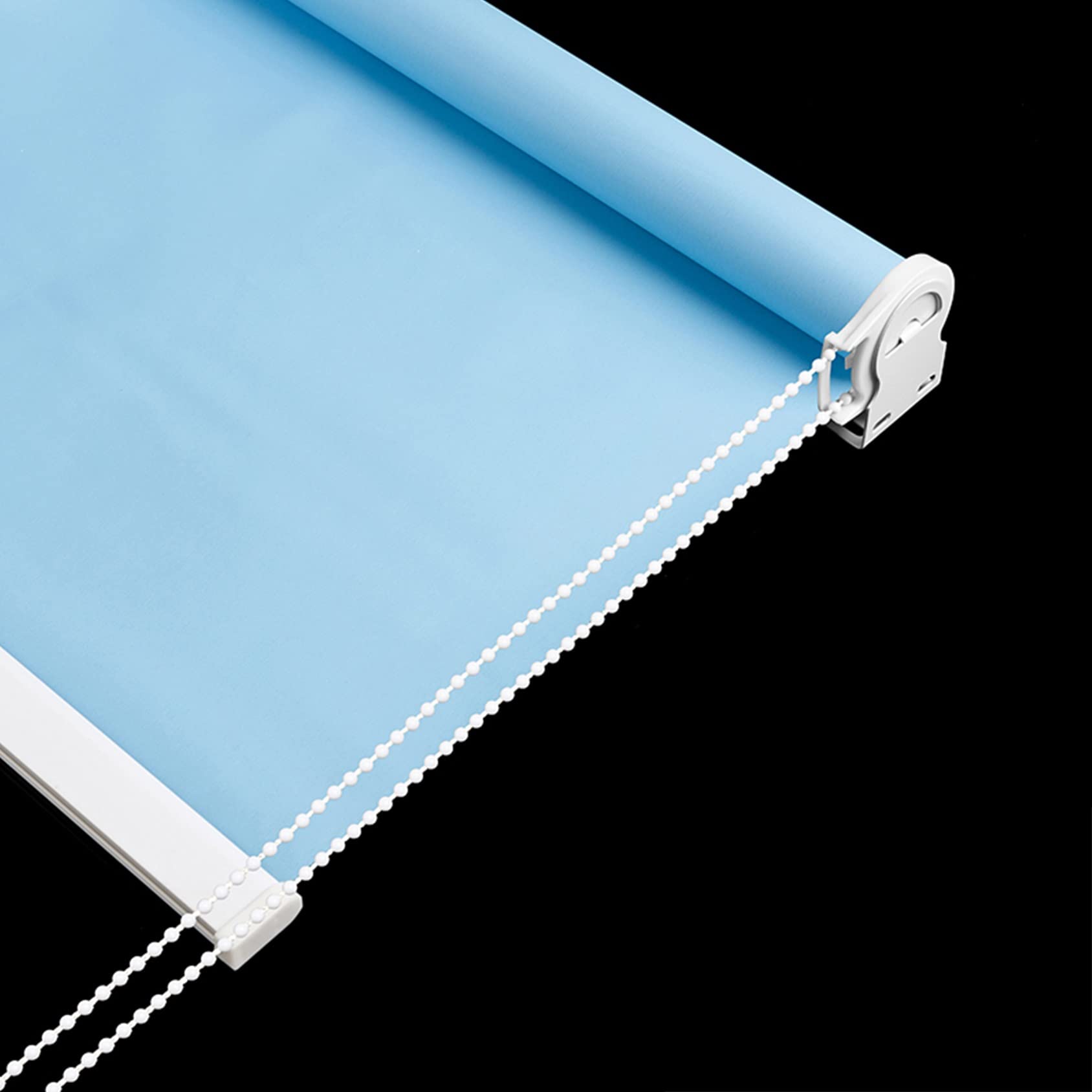 RYNS Verdunkelungsrollo Seitenzugrollo 75x200cm Klemmfix ohne Bohren verdunkelnd Hitzeschutz Jalousien Doppelrollo Fensterrollo für Fenster und Türen,Anpassbar, Himmelblau