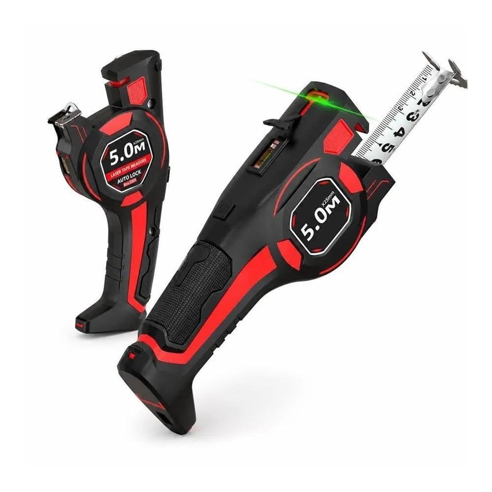 Cinta métrica láser: acero al carbono, recargable, modo dual for proyectos de bricolaje