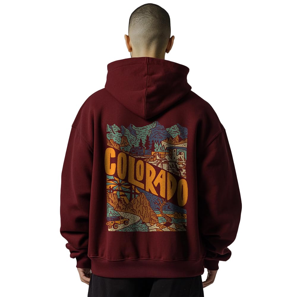 nobero Men Oversized Hoodies Graphic Printed Cotton Fleece Long Sleeve Hooded Sweatshirts for Men-picture-33