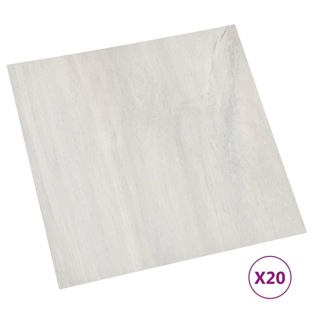 Materiały budowlane Samoprzylepne deski podłogowe 20 szt. PVC 1,86 m² kremowe podłogi i dywan