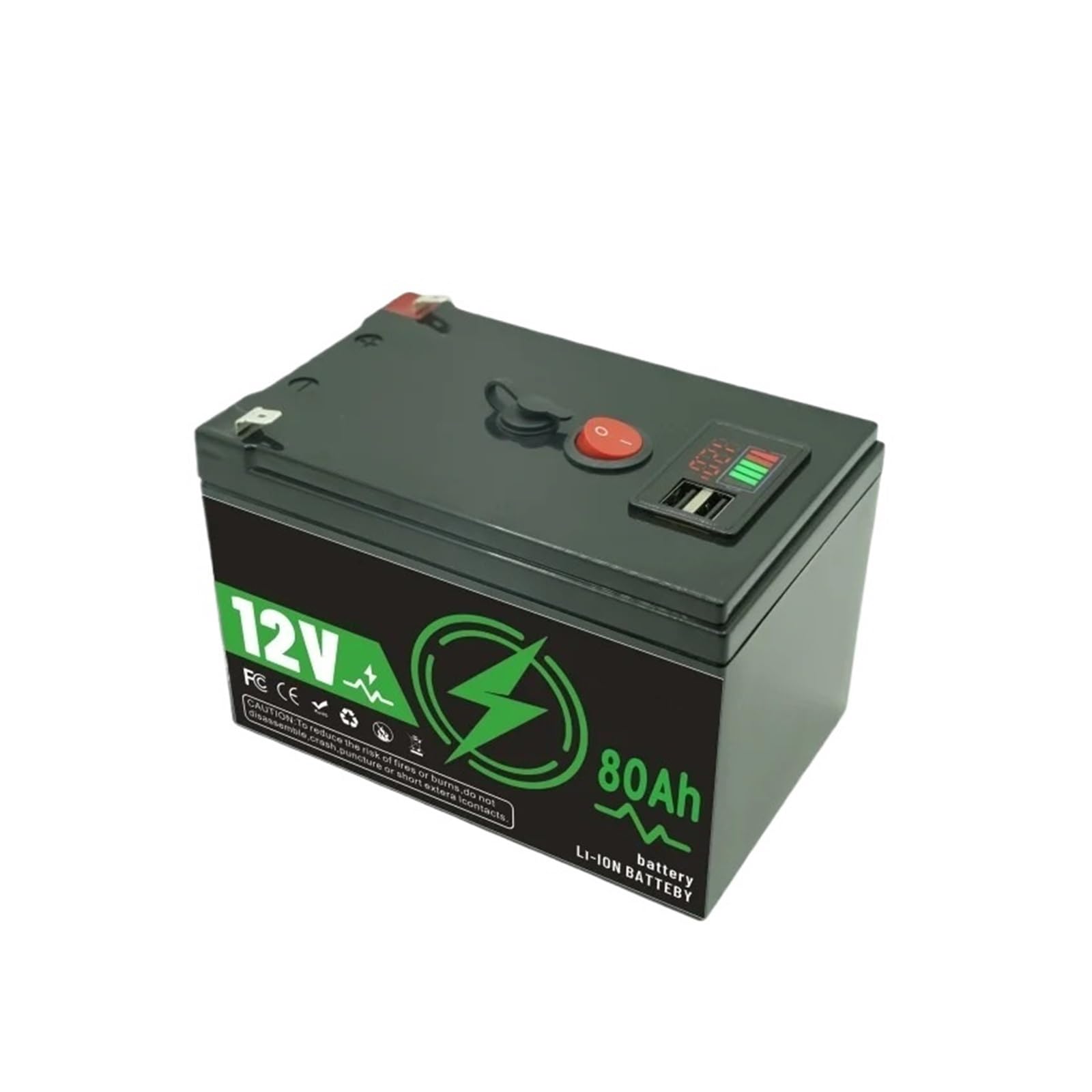 Batteria Al Litio Di Grado A Da 12 V 150 Ah LiFePO4 Resistente Alle Basse Temperature | Protezione BMS for rimorchio for camper da campeggio all'aperto marino(200Ah X1)