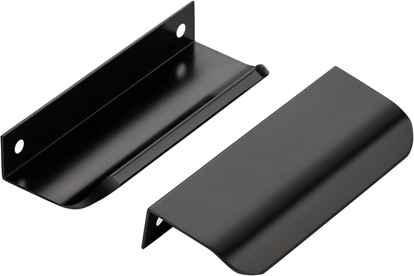 Ravinte Hardware 12 Pack Black Handles, Finger Edge Pull