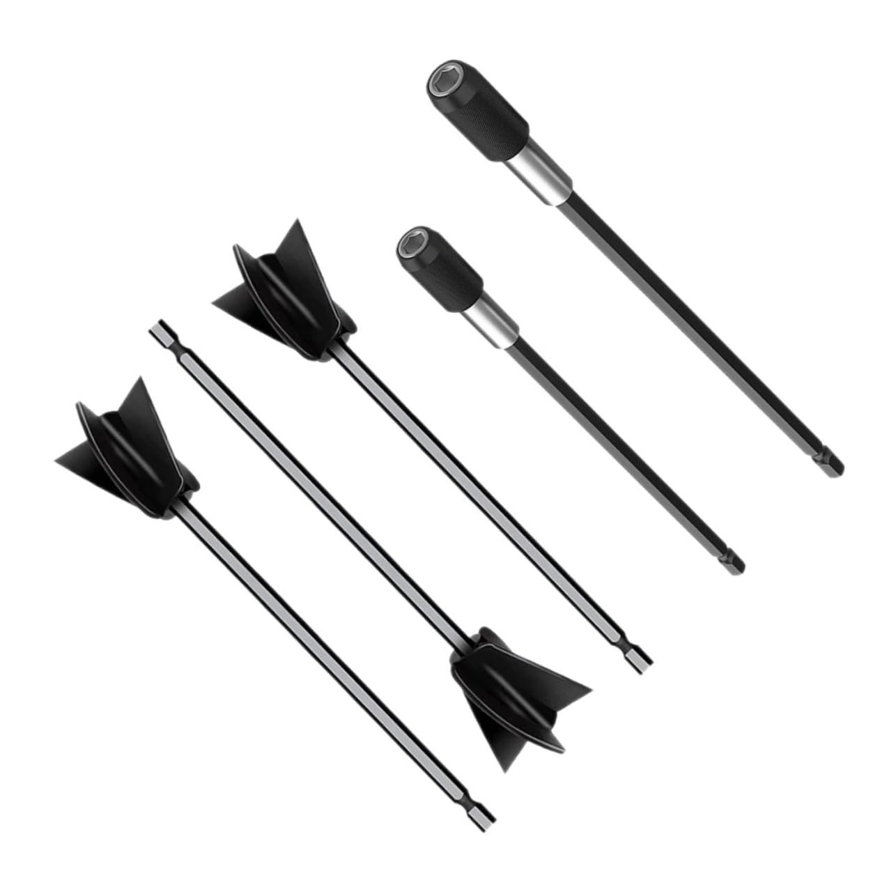 Garneck Epoxy Resin Paint Mixer Paddles 5-Pack Paint Stirrer for Drill Resin Mixer Paddle Easy to Use