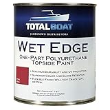 TotalBoat Wet Edge Marine Topside Paint for Boats, Fiberglass, and Wood (Fire Red, Quart)