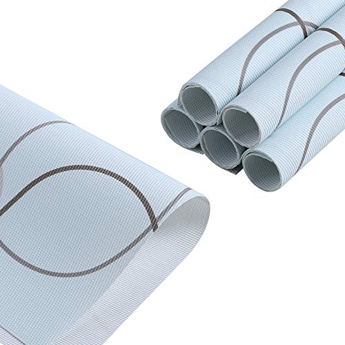 VEWEET serie Bonnie, Placemats Set, Trivet Pot Mat, Hittebestendig voor Eettafel Geweven Vinyl Stain Resistant Tafelmatten Makkelijk schoon te maken Set van 12, 45CM X 30CM Placemats set of 6 Nikita