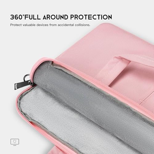 14 Inch Laptop Case Sleeve Carrying Bag for HP Chromebook/EliteBook/Stream, MacBook Air 15.3 M4, Lenovo IdeaPad Flex 5,13.5 Inch Surface Laptop 7/6, ASUS Dell Acer Samsung, Pink4